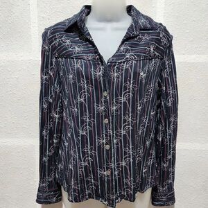 Roughrider Western Long Sleeve Flannel Button Up Top